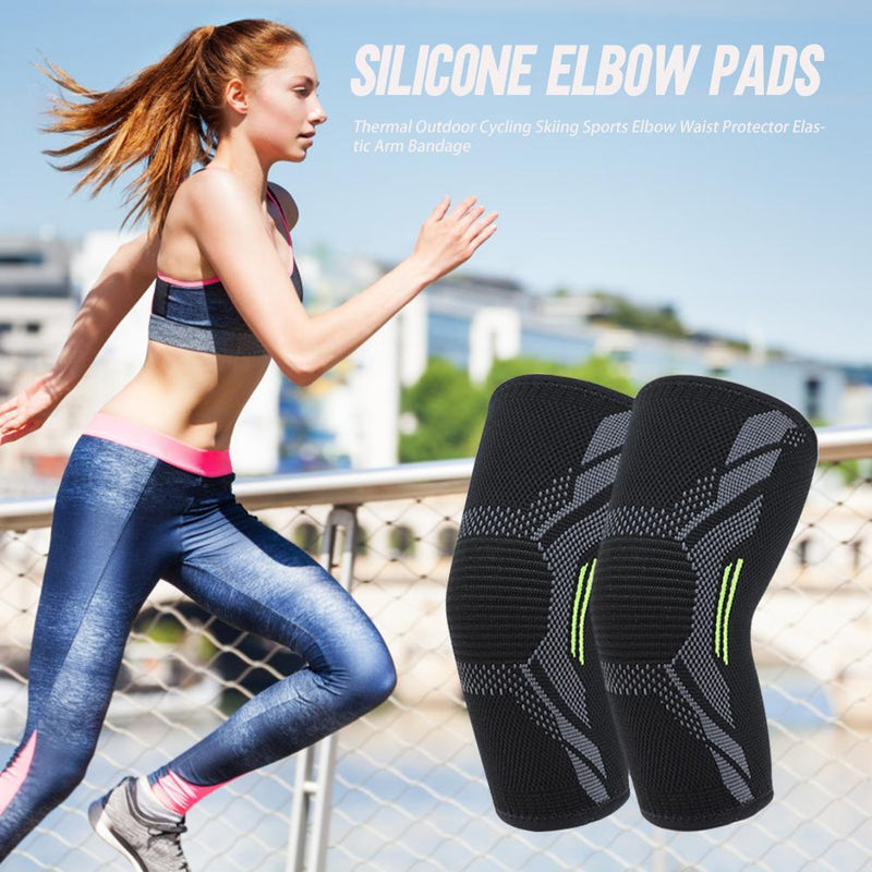 Outdoor Sports Knitting Compression Elbow Brace Pad Support Arm Protector Sle
