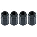 ALUMINUM 4X Tire Wheel Rims Stem Air Valve Caps Tyre BLACK Cover Truck Car G0J6