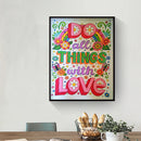 Rhinestone Alphabet Creative Abstract Diamond Painting Full Round Drill Poster