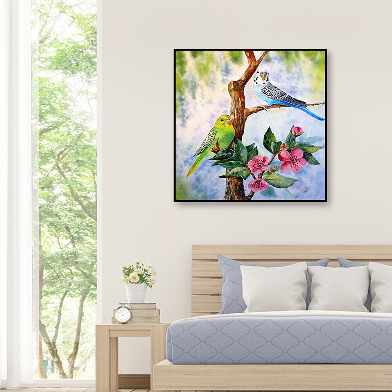 5D Full Drill Diamond Painting DIY Spring Birds Rhinestone Wall Picture