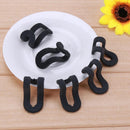 10pcs Mini Flocking Hanging Hook Non Slip Clothing Hanger Hook(Black)