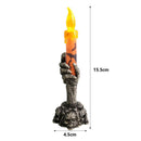 Halloween Decor Candle Light Plastic for Holiday Decor (Orange)