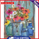 DIY Paint By Number Kit Flower Bird Vase Abstract Acrylic Paint Art Craft Gift
