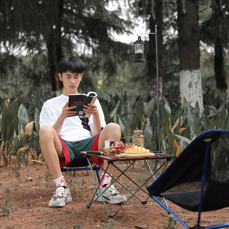 Outdoor Folding Camping Lamp Pole Kit Hanging Lantern Stand Hanger (B) Newly