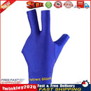 Billiards Three Fingers Glove Left Hand Billiard Glove Free Size (Blue) Newly