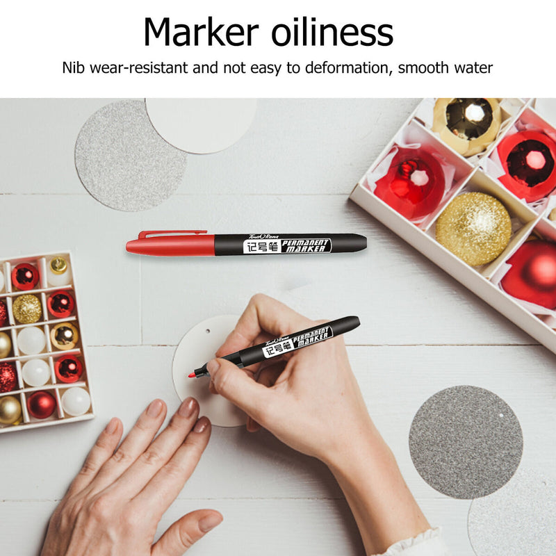 Oiliness Non-Fading & Waterproof Marker Pen Non-Erasable Marker Pen (C) Newly