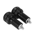 2pcs 22mm Motorcycle Anti Vibration Handlebar Ends Grip Caps Plugs (Black)
