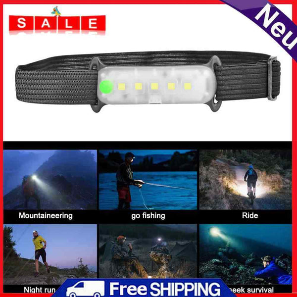 Portable High Brightness LED Headlight USB Waterproof Camping Work
