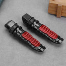2pcs Universal Aluminum Motorcycle Rear Passenger Foot Pedals Footrests (2)