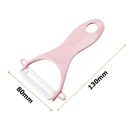 Plastic Vegetable Fruit Peeler Cutter Anti-slip Handle Kitchen Tool (Pink)