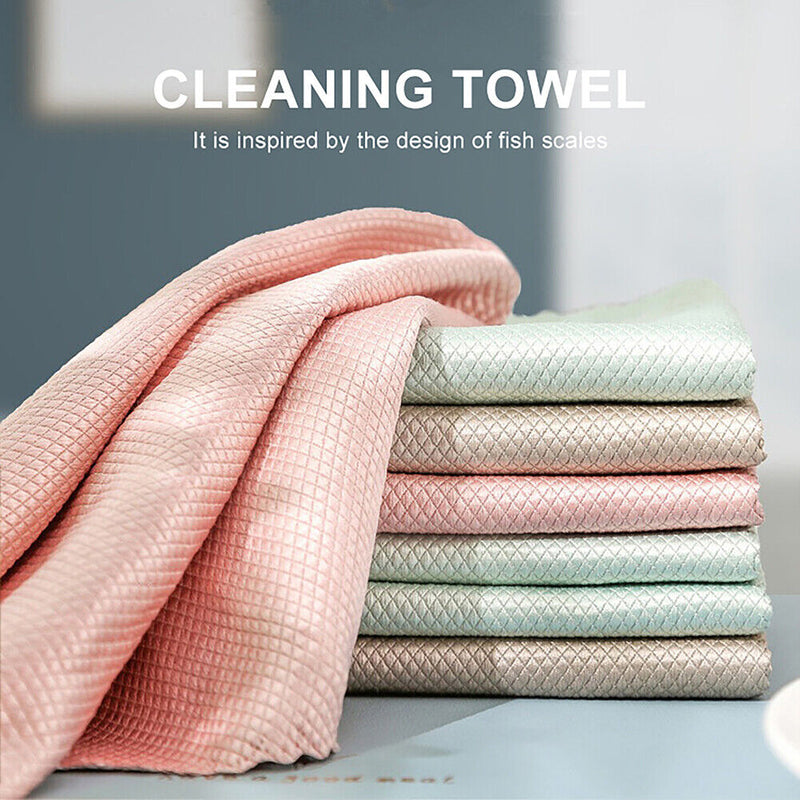 Microfiber Cleaning Towel Absorbent Household Kitchen Dish Cloths Wiping Rags
