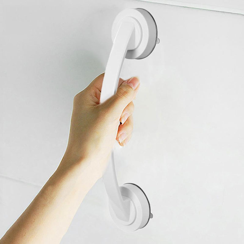 Bathroom Handrail Suction Cup Glass Door Handle Sucker Hand Grip(White)