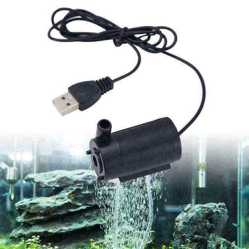 USB Small Water Mini Ultra Mute Submersible Pump 1 H Pump 5V Z0Q Oxygen M G3B9