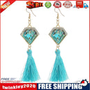 Crystal Rhinestone Long Tassel Earrings Women Fringing Drop Jewelry