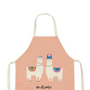 Kitchen Linen Apron Two Lamb Print Home Restaurant Cooking Baking Bib Tools