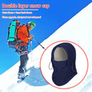 Winter Double Layer Cycling Warm Fleece Cap Windproof Skiing Thermal Hood Hat