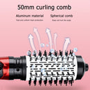 Round 2 in 1 Brush Hair Dryer Curling Straight Ion Hot Air Comb (EU Plug)