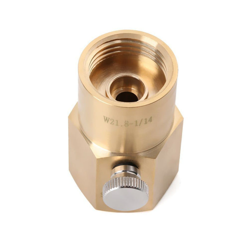with Bleed Valve TR21-4 to W21.8-14 Cylinder Refill Adaptor For Sodastream