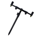 Carp Fishing Rod Holder Adjustable Fish Pole Stand with Bites Alarm Indicator