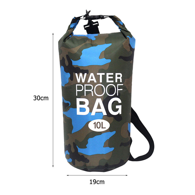 #A Camouflage Swimming Bag Waterproof Dry Sack Storage Pouch for Trekking Boatin