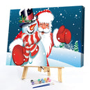 Santa Claus Oil Paint By Numbers Kits Canvas Drawing DIY Coloring Picture Crafts