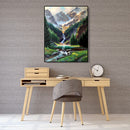 Painting By Numbers Kit DIY Snow Mountains Canvas Oil Wall Art Picture Craf
