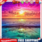 Oil Paint By Numbers Picture DIY Drawing Ocean Sunset Painting Kit Artwork