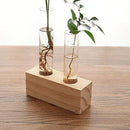 Home Decoration Test Tube Vase Test Tube Vase Hydroponic Plants Wooden Stand