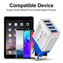 4 USB Port Butterfly Illuminated Wall Charger Portable Universal Adapter 3.1A PC