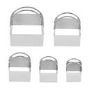 ?Biscuit Cutter Set Square Cookies Cutter with Handle Stainless Steel Dough Tool