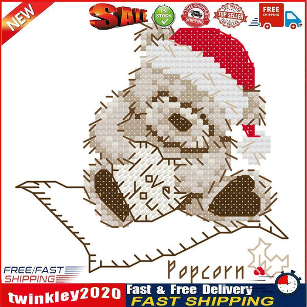 Cartoon Christmas Series 14CT Stamped Cross Stitch DIY Embroidery (K703) Newly