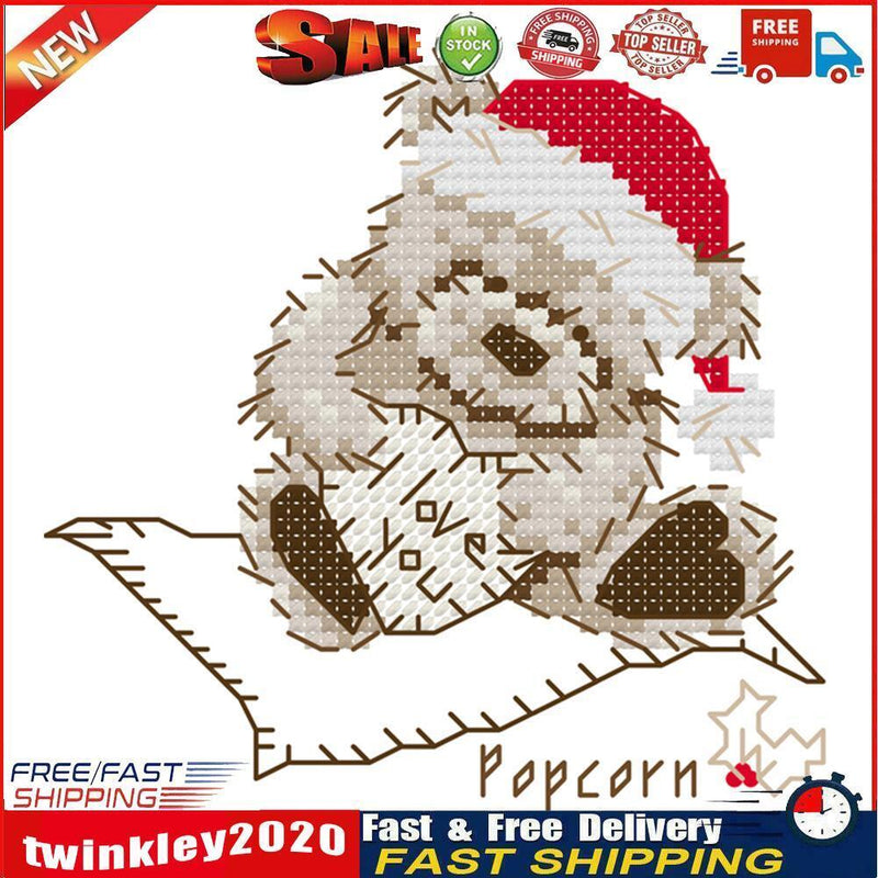 Cartoon Christmas Series 14CT Stamped Cross Stitch DIY Embroidery (K703) Newly