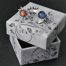 Birthday Party Jewelry Gift Sun and Moon Earring Ear Studs Celestial Moonstone