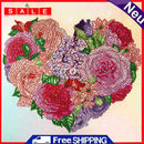 Part Special Shaped Drill Diamond Painting 5D Flower Heart Handiwork Mosaic Kit