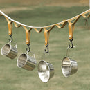 S-Shaped PU Leather Hanging Hooks Storage Rack Hook Keychain Curry (4pcs) Newly
