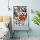 5D DIY Full Drill Round Shape Flag Garland Rhinestone Diamond Drawing Home Decor