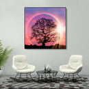 5D DIY Diamond Painting Full Drill Rhinestone Mosaic Tree and Moon Cross Stit