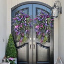 Rustic Spring Wreath Flower Farmhouse Garland Front Door Swag Wall Hanging Decor