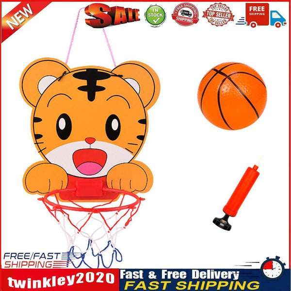 Baby Kids Basketball Hoops Set Indoor Basketball Backboard Toys (Tiger) Newly