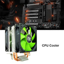 SNOWMAN MX2 CPU Cooler Fan 2 Heat Pipes 3-Pin PWM Radiator (Dual Fan) Newly