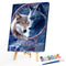 Oil Painting By Numbers Acrylic Handmade Four Wolves Digital Picture Home Decor