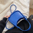 Women Solid Color Corduroy Shoulder Bag Female Casual Zipper Small Phone Pouch