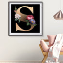 5D DIY Diamond Painting Flower Letter S Full Round Drill Mosaic Kit (B2775)