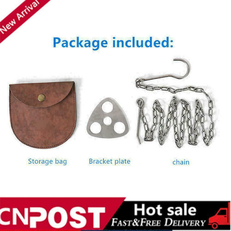 Outdoor Camping Tripod Portable Cooking Campfire Pots Holders Picnic N N1O Z4V9