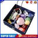 7 Chakra Hexagonal Crystal Stone Pendant Set Amethyst Energy Home Decor (D)