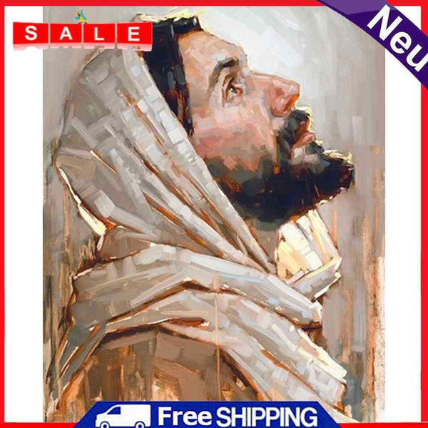 Oil Paint By Numbers Pastor Frameless Picture Craft Kit for Home Living Room
