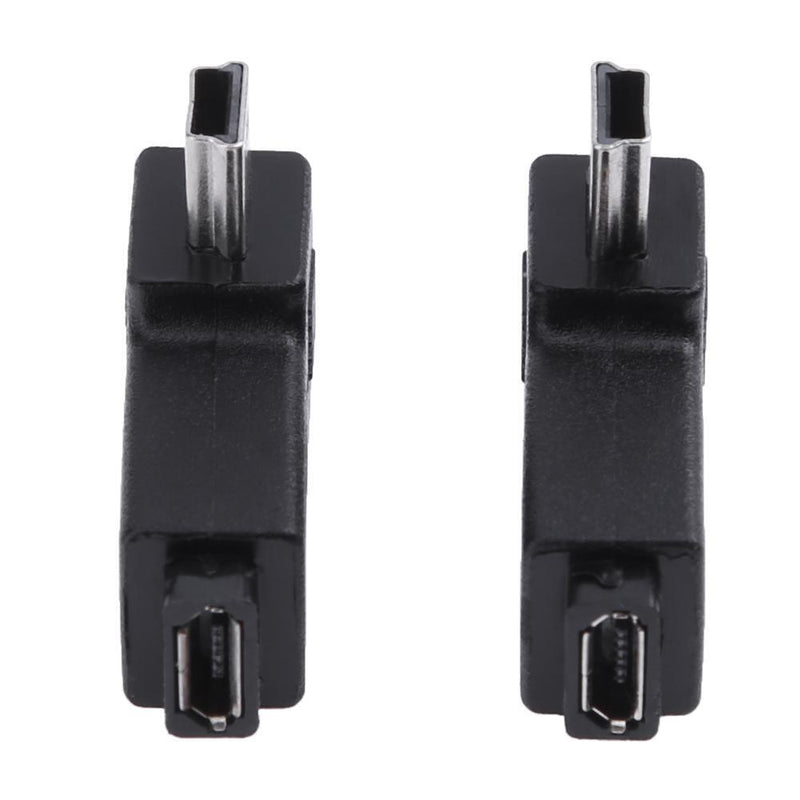 2pcs 90 ° Micro USB Female, Mini USB Male Adapter Connector