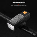 CYCLINGBOX T6 LED Bike Headlight Ring Bell Waterproof Warning Bicycle Lamp Horn