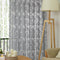 2pcs Semi Blackout Curtain Simple Vine Leaf Partition Window Decor(Grey)