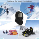 Winter Double-Layer Cycling Fleece Cap Windproof Face Warm Hood Hat (Black)
